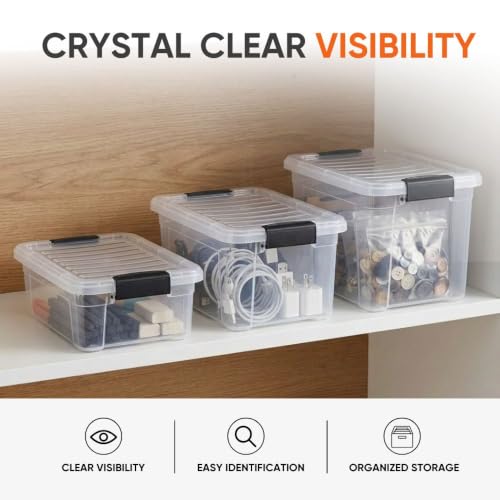 2.3 Quart Clear Plastic Storage Containers with Lids (2.3 Qt)