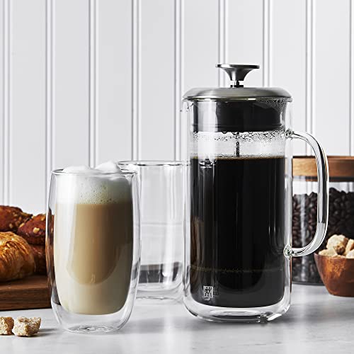 Sorrento Double Wall French Press and Latte Glass (3-pc / French Press and Latte Glass)