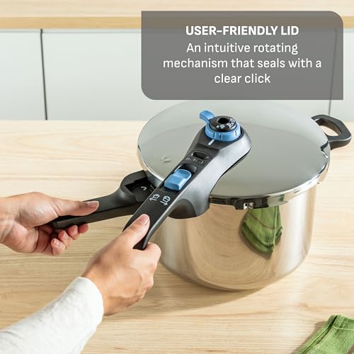 Secure Trendy Stainless Steel Pressure Cooker (Pressure Cooker / 8.5 Quarts)