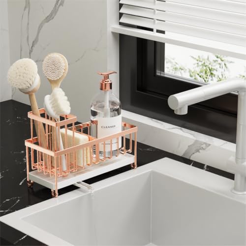 Sponge Holder for Kitchen Sink (Rose Gold - 9.25″)