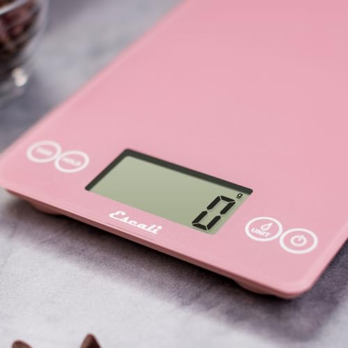 Arti Glass Food Scale Digital Countertop Kitchen (Pink / 9" x 6.5" x .75")