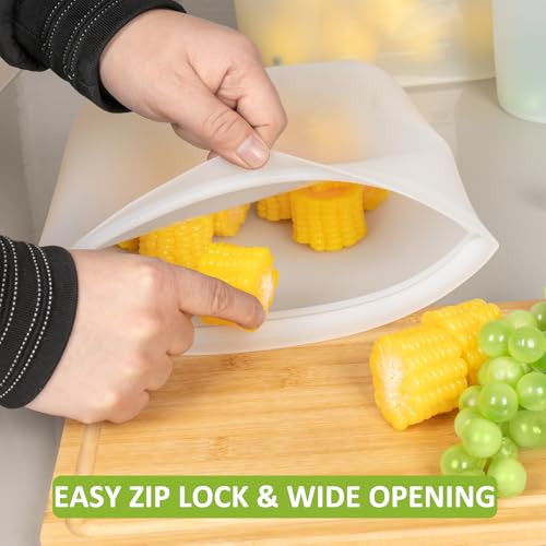 Reusable Storage Bags (Translucent | XL+L | 8 Pack)