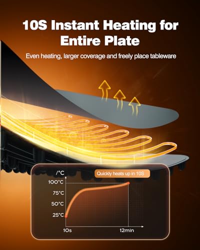 Food Warming Mat (18.5*12.8inch / Charcoal Gray)