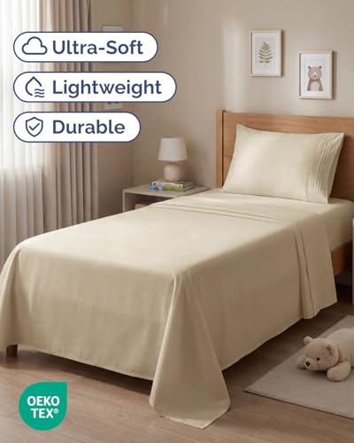 Twin Size 3 Piece Sheet Set (12 - Cream / Twin)