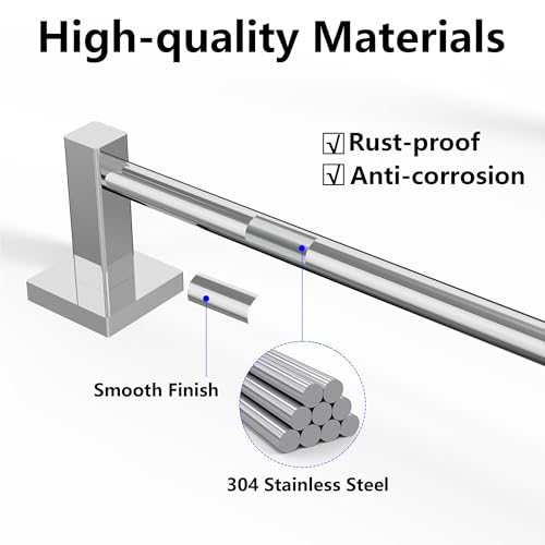 Towel Bar Towel Racks for Bathroom Wall Mounted (Chrome / Wall-Mounted)