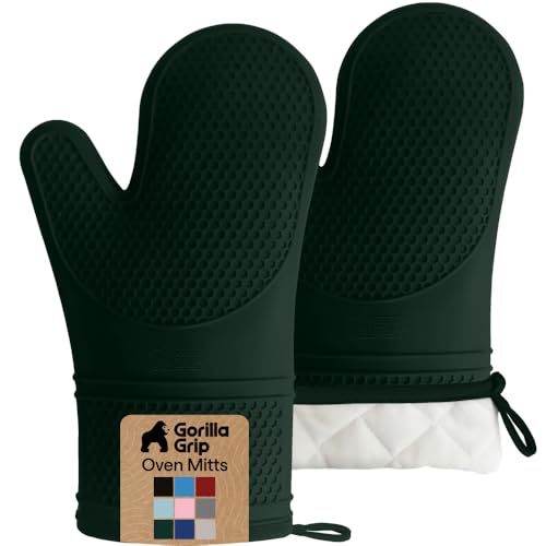 Silicone Oven Mitts (Hunter Green / 12.5" Oven Mitts)