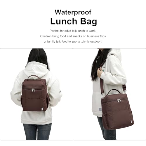 NOL Insulated Lunch Bags for Women Cooler Bag Lightweight Nylon Waterproof Lunch Box for Work