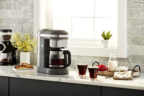 12 Cup Drip Coffee Maker (Matte Grey / 12 Cup Drip Coffee Maker with Warming Plate)