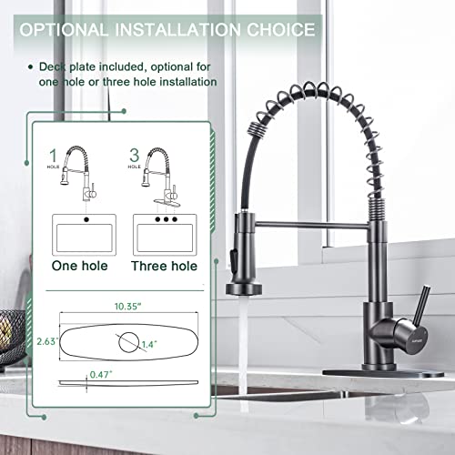 Pull Down Kitchen Faucet (Matte Gray)