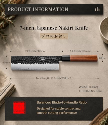 7'' Nakiri Knife (7 Inch Nakiri Knife)
