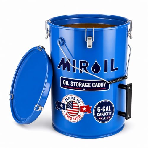 6 Gallon Blue Oil Grease Bucket & Filter Pot (#30L - 6 Gallon)