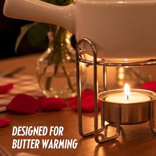 Butter Warmer with Handle for Seafood Set of 4 (A.white Butter Warmer With Handle)