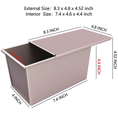 Pullman Loaf Pan with Lid (Champagne Gold 1 lb Flat)