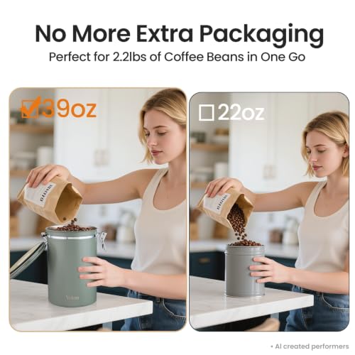 Coffee Canister (Green / 39 oz)