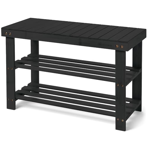Bamboo Shoe Rack (Black)