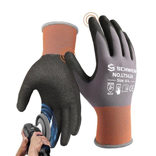 120 Pairs Work Gloves Sandy Nitrile Coated (X-Large / Grey)