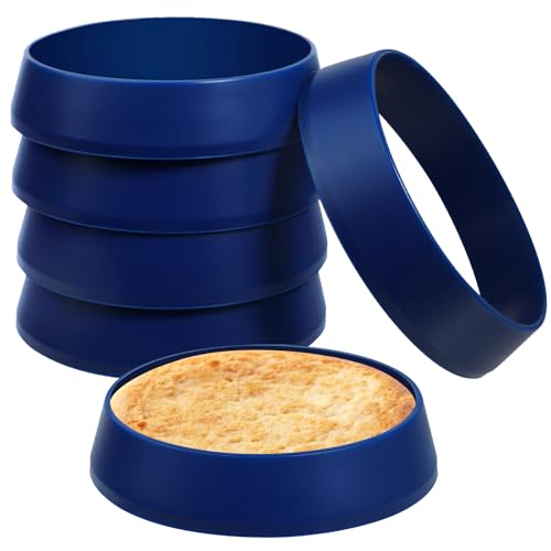 4 Inch Round English Muffin Rings (Blue-4.0)