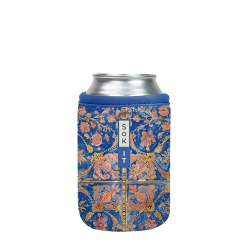 CanSok Sleeve for Beer & Soda Insulated Neoprene Cover (Bespoke Blooms / 16oz Can Sleeve)