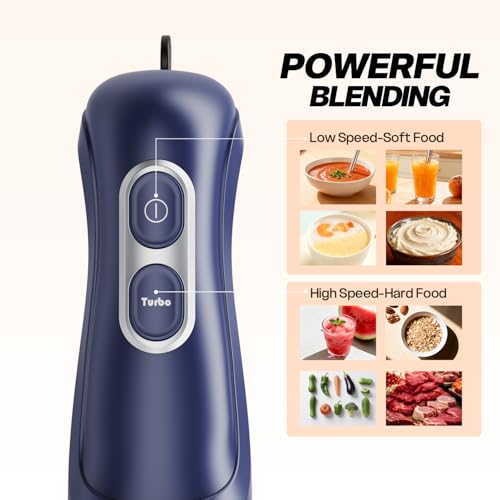 Immersion Blender Corded 400W (Navy Blue / single)