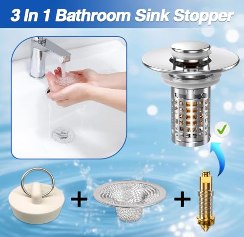 Sink Stopper Hair Catcher (2,copper Square Mesh)