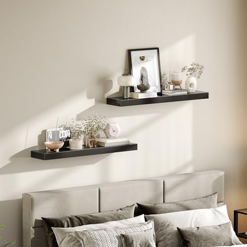 Floating Shelves for Wall (Black / 31.5 Inches)
