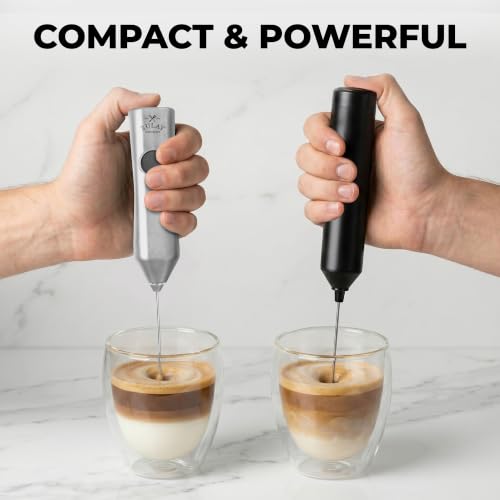 Rechargeable Milk Frother Handheld (ZK Dynamic Tornado Silver / Rechargeable Z1 Motor Max)