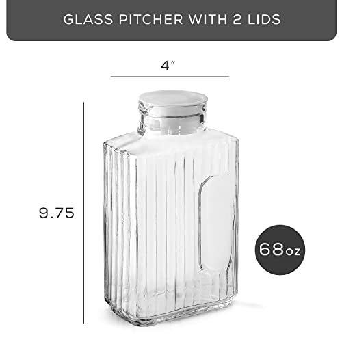 68oz Glass Pitcher with Lid (68 Ounces)