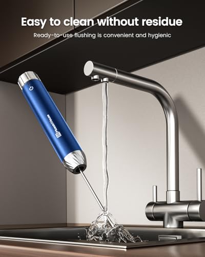 LunaFro Max Rechargeable Milk Frother (Metallic Blue)