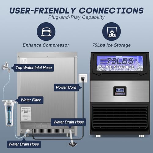 Commercial Ice Maker Machine 250LBS (Stainless Steel)