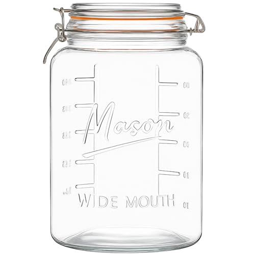 1 Gallon Glass Jar with Hinged Clamp (Gallon Jar - Pack of 1)