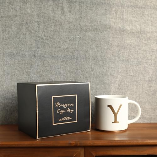 Monogram Ceramic Mugs (gold-Y)