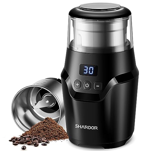 Adjustable Coffee Grinder Electric (Dark black / 1 Bowl)