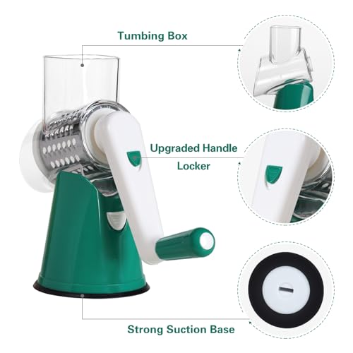 Rotary Cheese Grater Hand Crank Cheese Shredder for Fresh Cheese