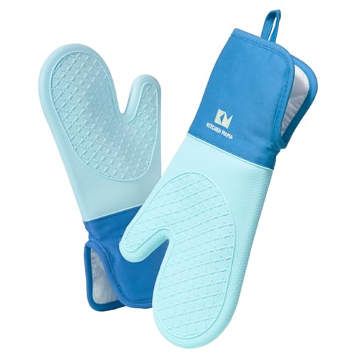 UltraShield Silicone Oven Mitts (Blue / Standard)