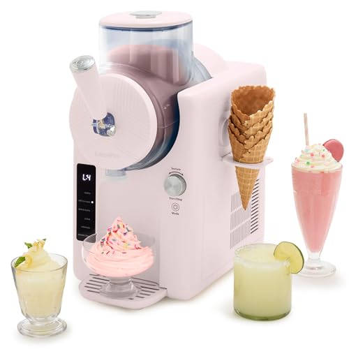 Frost Ice Cream Maker & Slushie Machine (4 Pint Ice Cream & Frozen Drink Maker / Strawberry Pink)