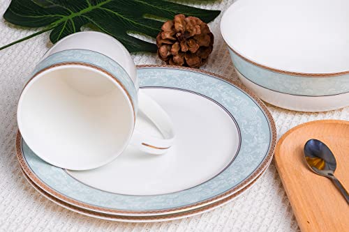 Fine Bone China Dinnerware Set (blue-green-1)