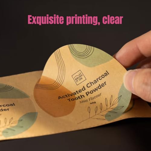 Custom Stickers Personalized Square Kraft Paper Sticker Customizable Floral Wreath Labels (style 7)