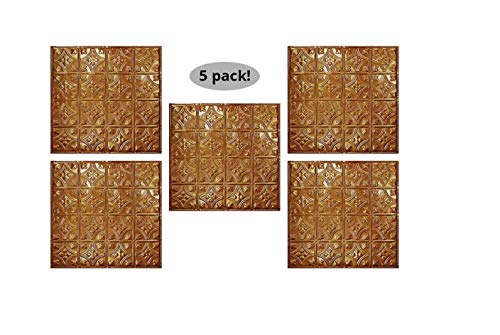Tin Backsplash [5 (Pattern #30 Arched Flowers / Rustic Copper)