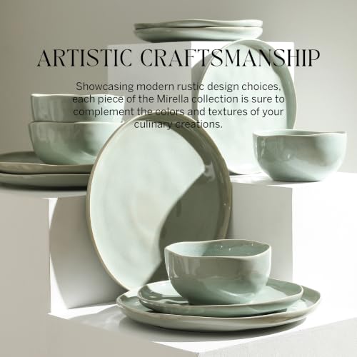 Mirella 24 Piece Dinnerware Set Stoneware (Light Green / 24-Piece - Service for 8)