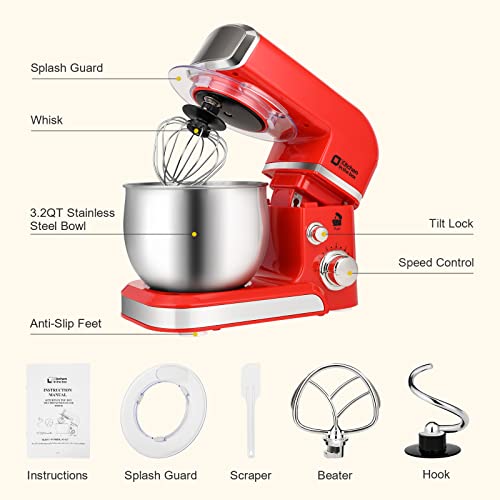Stand Mixer Kitchen in the box 3.2Qt Small Electric Food Mixer