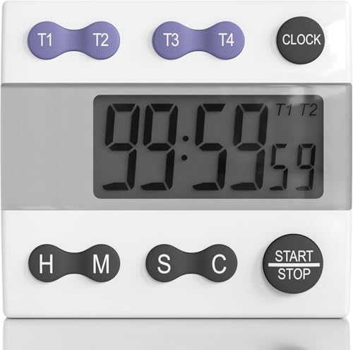 Portable Digital Kitchen & Lab Timer 810015 (4 Timer)