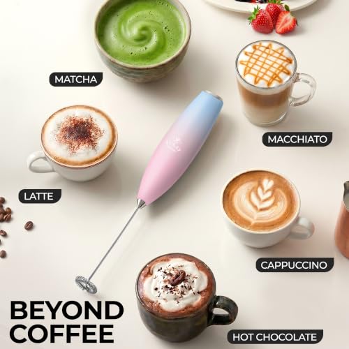 Zulay Powerful Milk Frother for Coffee with Upgraded Titanium Motor (Pure Sun / OG Frother)