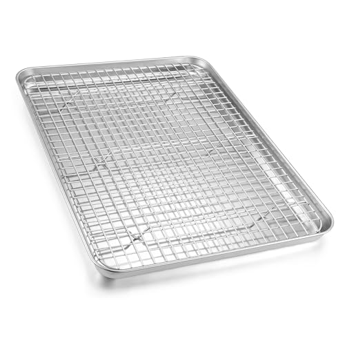 Half Baking Sheet with Wire Rack (18*13 Inch)