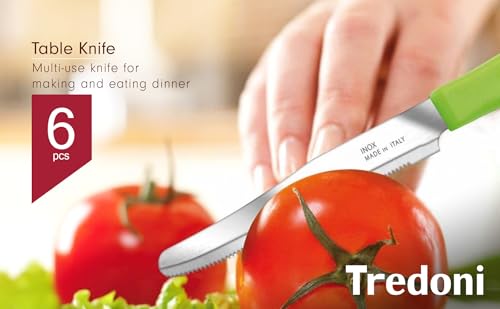 6 kitchen Knives Set (Green)