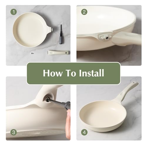 Ceramic Pan Nonstick (Beige / 11inch Frying Pan)