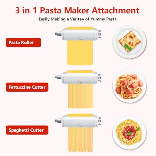 Pasta Maker Attachment for Kitchenaid (White)