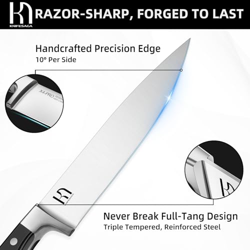 Japanese Knife Set with Sharpener (Natural Black)