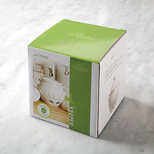Garlic Keeper and Storage (White)