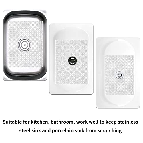 2Pack Kitchen Sink Mat for Stainless Steel (Translucent)