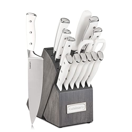 15 Piece Knife Set with Block (Charcoal/White)